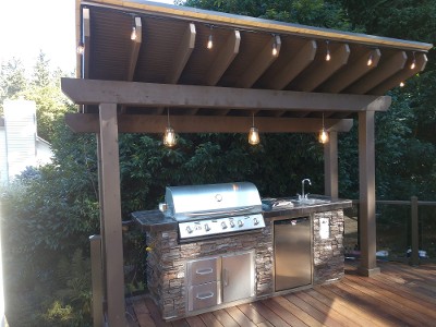 power to outdoor kitchen